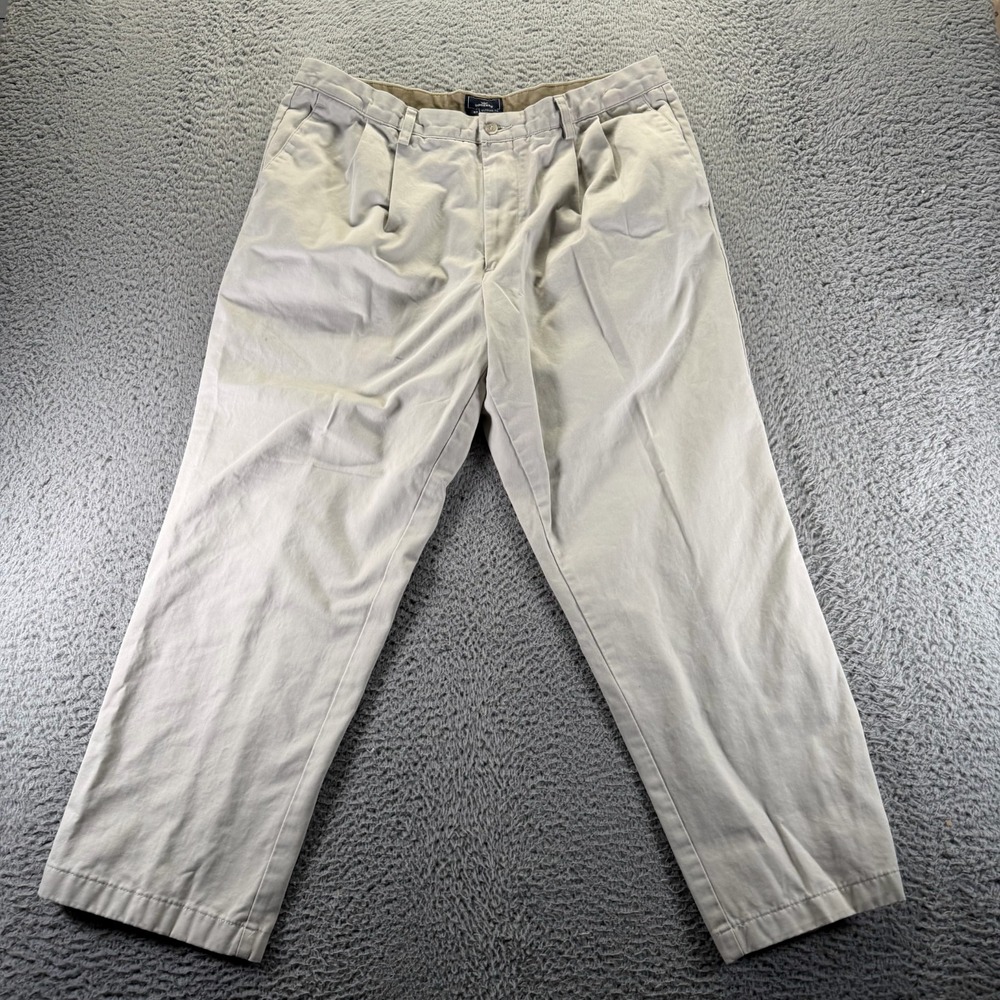 Dockers D3 Pant Mens 38x29 Beige Cotton Khakis Straight Classic Utility Workwear